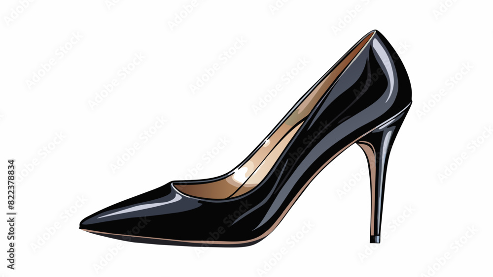 Poster the black patent leather shoes gleam adding a touch of sophistication to the allblack outfit. the sh
