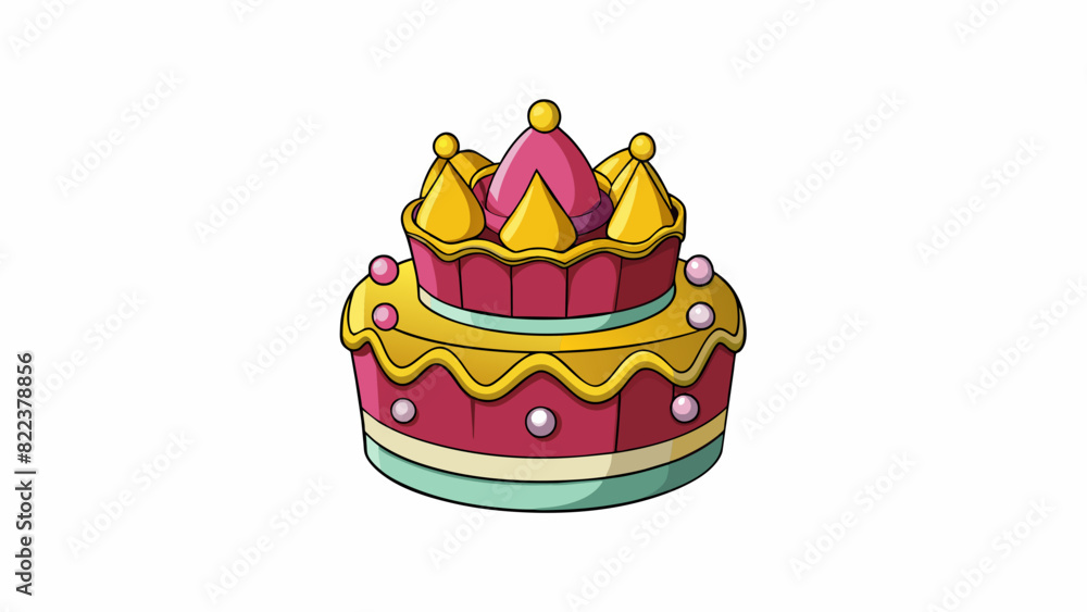 Poster the cake was covered in intricate fondant designs and topped with a golden crown. its extravagant ap