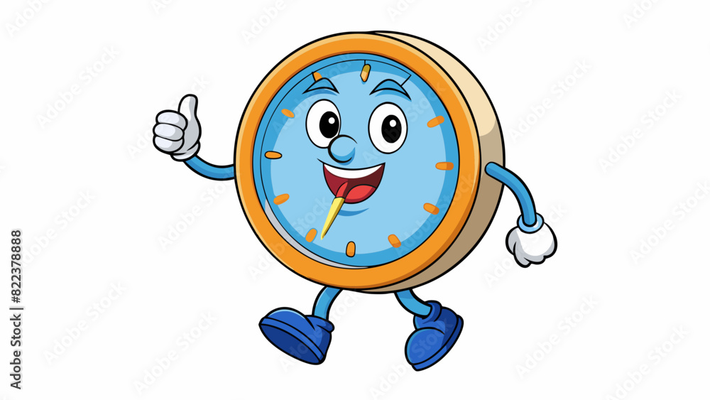 Poster The clocks hands moved at a constant rate smoothly marking the passage of time with each tick and tock.. Cartoon Vector