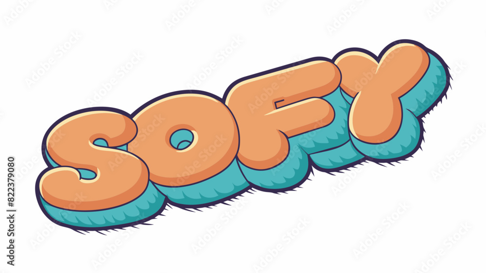 Poster The last word is soft and fluffy with a comforting warmth to it. Its surface is covered in a soft plush material perfect for snuggling up with on a. Cartoon Vector