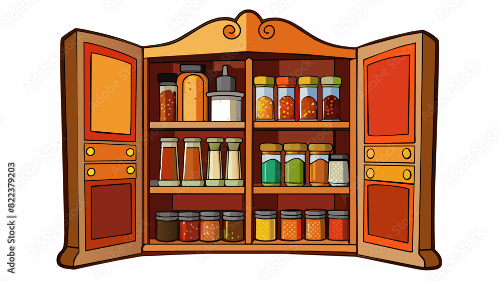 Poster the range of flavors in a e cabinet opening a e cabinet you can smell the range of fragrant es that 