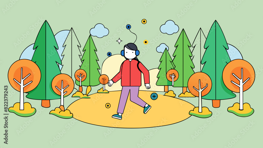 Aufkleber the range of sounds in a forest walking through a forest you can hear the range of sounds surroundin