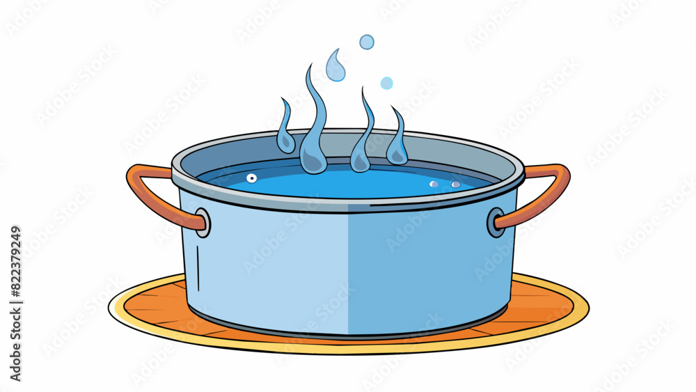 Poster The principle of convection is apparent when observing a pot of boiling water as the hot water rises to the surface while the cooler water sinks to. Cartoon Vector