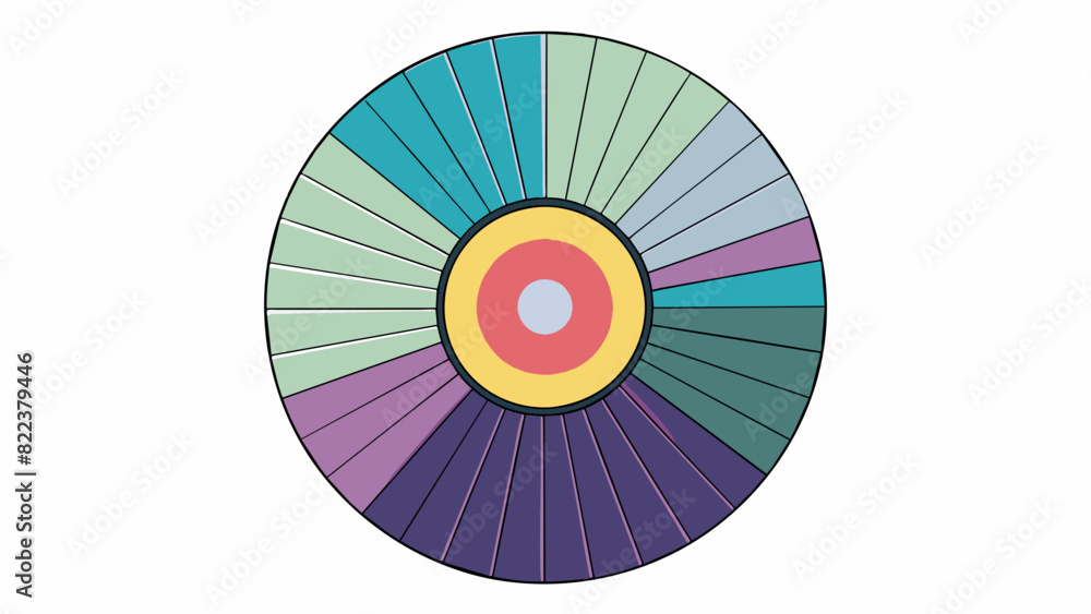 Poster This record was made of clear shatterproof material and had a wide circular shape. Thin colorful lines radiated from the center to the edges creating. Cartoon Vector