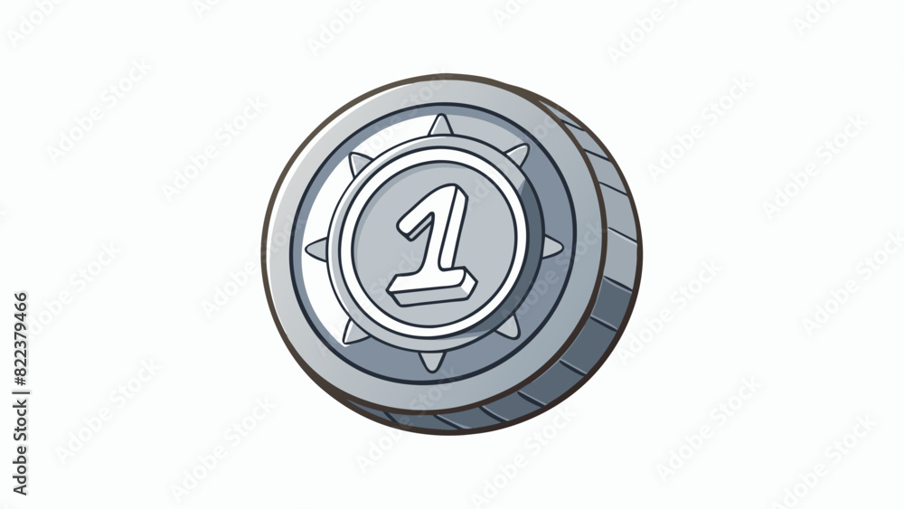 Poster This ticket is made of durable metal and has a distinct round shape. One side is etched with numbers and designs while the other side is smooth and. Cartoon Vector