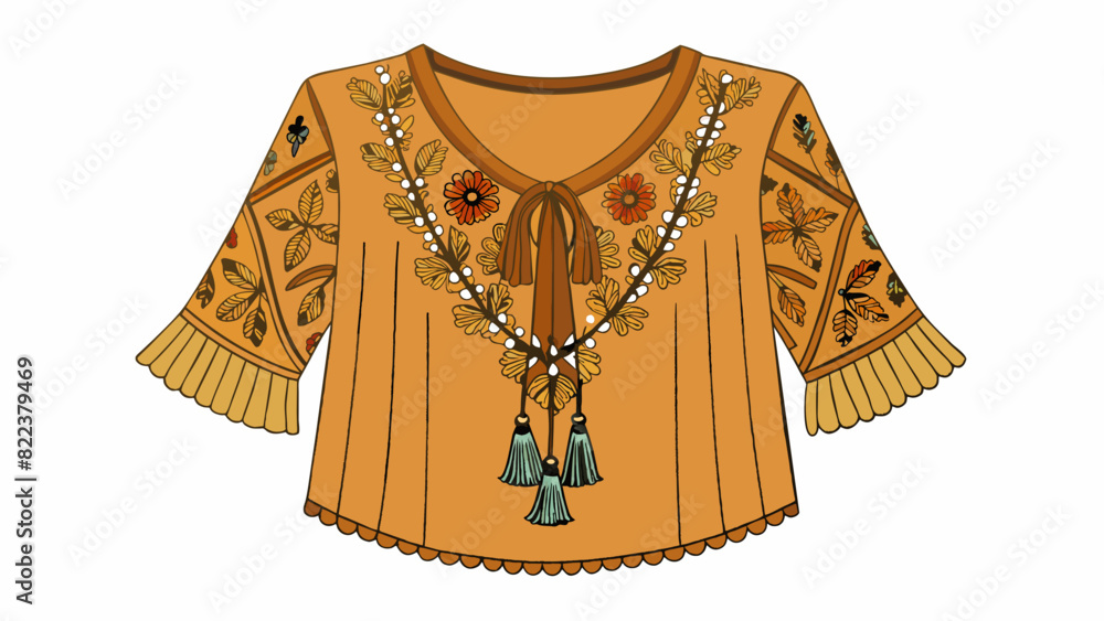 Poster this bohemianinspired top is full of intricate details from the embroidered floral pattern to the fr