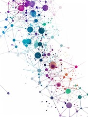 Design an illustration that visualizes the expansion of a business network, using interconnected nodes to represent partnerships, collaborations, and increased connections, AI generated