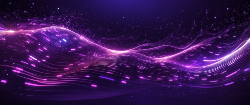 Futuristic wave digital data vortex stream technology lines artificial intelligence background