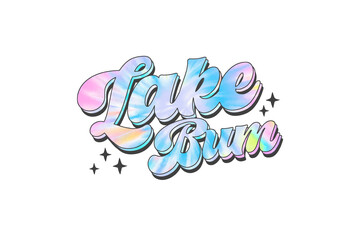 Obraz premium Tie Dye Summer PNG Sublimation, Lake bum