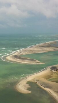 A group of islands and shoals connecting Sri Lanka and India. Adam's Bridge.