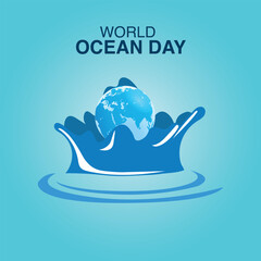 World ocean day vector illustration 