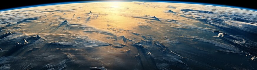 Earth atmosphere, the curvature of the planet, and the vastness of space