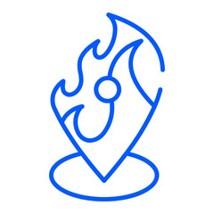 Fire Point Linear Color