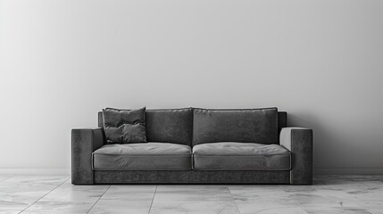 Shades of Comfort: A Monochrome Couchs Embrace