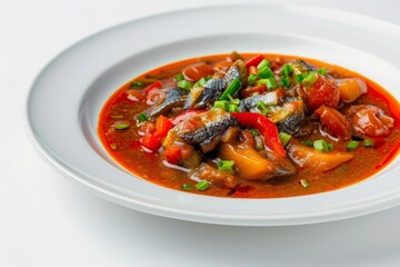 Fototapeta premium Flavorful West African Asaro Stew with Red Palm Oil and Habanero Peppers