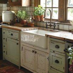 Kitchens Featuring Home Sinks and Vintage Stoves