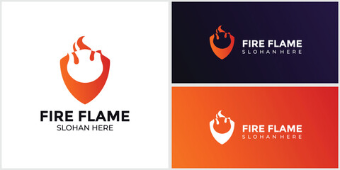 flame logo burning gradient colors
