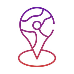 Earth Point Gradient Linear