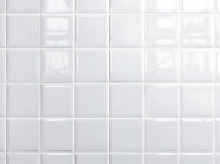 White Tile Wall Background for Bathroom or Kitchen
