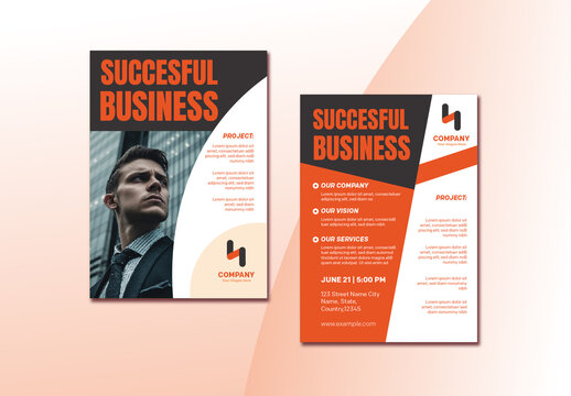 Bold Corporate Business Marketing Flyer Template