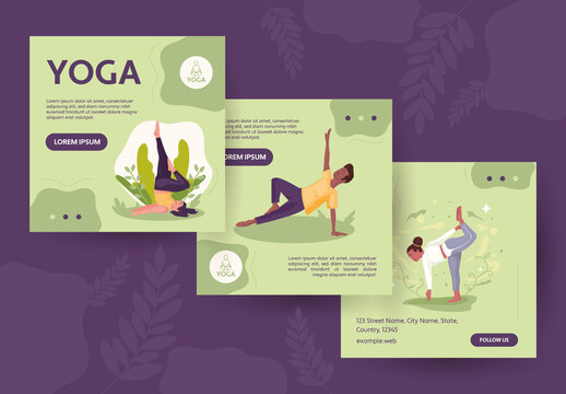 Green Yoga Ilustrative Social Media Post