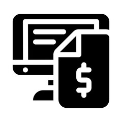 Fototapeta premium invoices glyph icon