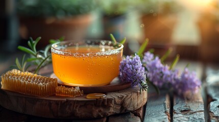 Golden Honey with Honeycomb and Lavender