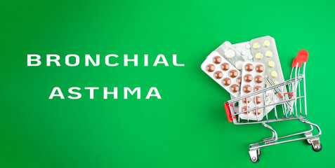 A cart full of medicine for bronchial asthma