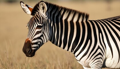 A Zebra With Its Muzzle Stained From Grazing