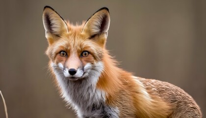 A Fox With Its Ears Twitching As It Listens For Da