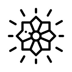 flower line icon