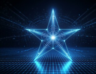 Blue star hologram