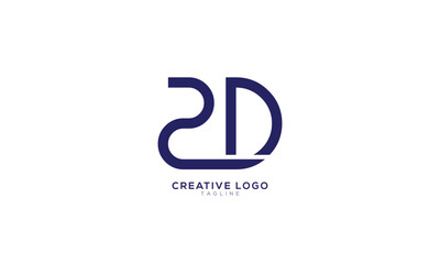 Fototapeta premium 2D Abstract initial monogram letter alphabet logo design