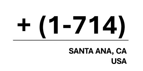 Area Code for SANTA ANA (1-714)