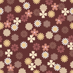 Seamless pattern with flowers art decor design wallpaper background beautiful 