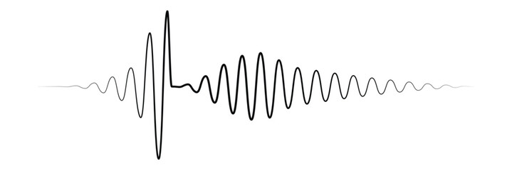 Naklejka premium Sound waves design template. Set of podcast sound waves design. Vector Illustration