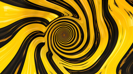 Abstract background with animation of spinning bright helix with wide yellow twisting lines. Abstract swirling colorful funnel,Yellow Psychedelic Spiral Pattern 