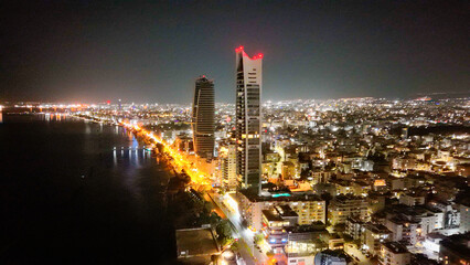 Limassol, The Oval by night, Cyprus.