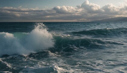 Fototapeta premium stormy sea waves