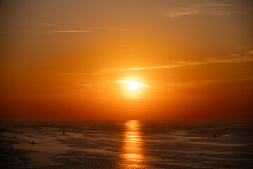 sunset over the sea