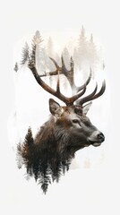 Deer , double exposure 