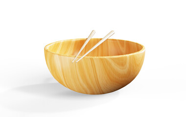 Chopsticks on black bowl 3d render - Powered by Adobe
