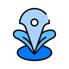 Plant Point Blue Filled