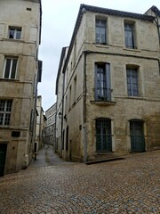 Montpellier May 2024: Visit the magnificent city of Montpellier in Occitanie. Street photos - View of the narrow streets