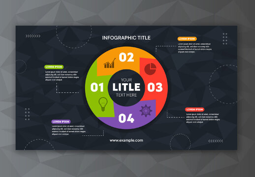 Dark Modern Circular Infographic Presentation Template