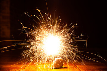 sparkler on black