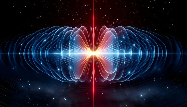 "Electromagnetic Field Visual" / "Energy Waves Illustration"
