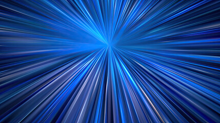 Fototapeta premium Blue Rays Zoom in Motion Effect, Light Color Trails