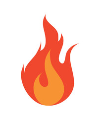 Fire or Flame Icon Isolated On a White Background