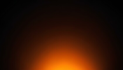 Abstract dark background with orange shine screen. Orange and black blurry grainy wallpaper graphic with free empty space for media and text